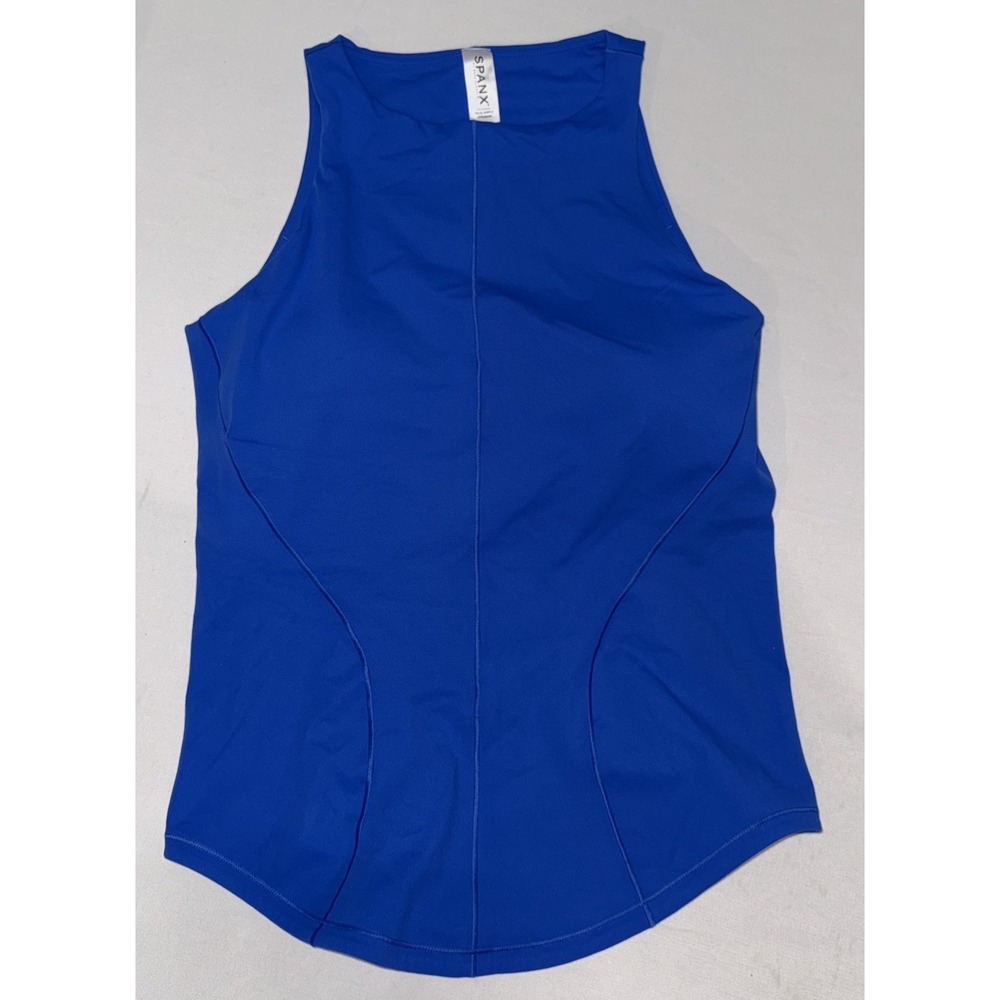 Spanx Active High Neck Tank Top Blue Size M Medium Sample